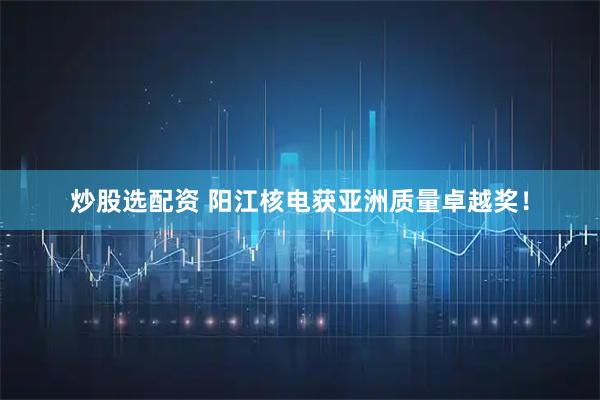 炒股选配资 阳江核电获亚洲质量卓越奖！